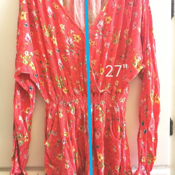 MNG orange floral romper XS - Picture 6 of 11